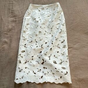 H&M eyelet satin skirt
